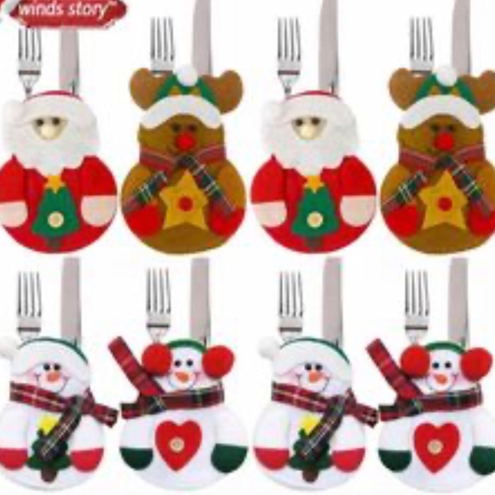 Christmas cutlery holders